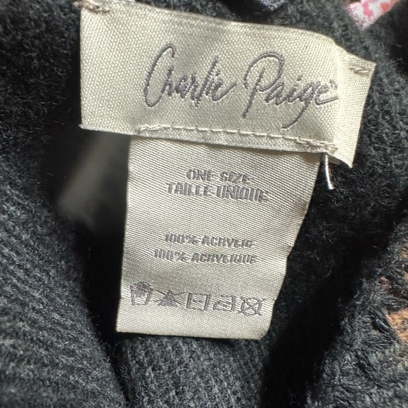 Charlie Paige Black Knit Poncho - Picture 4 of 4